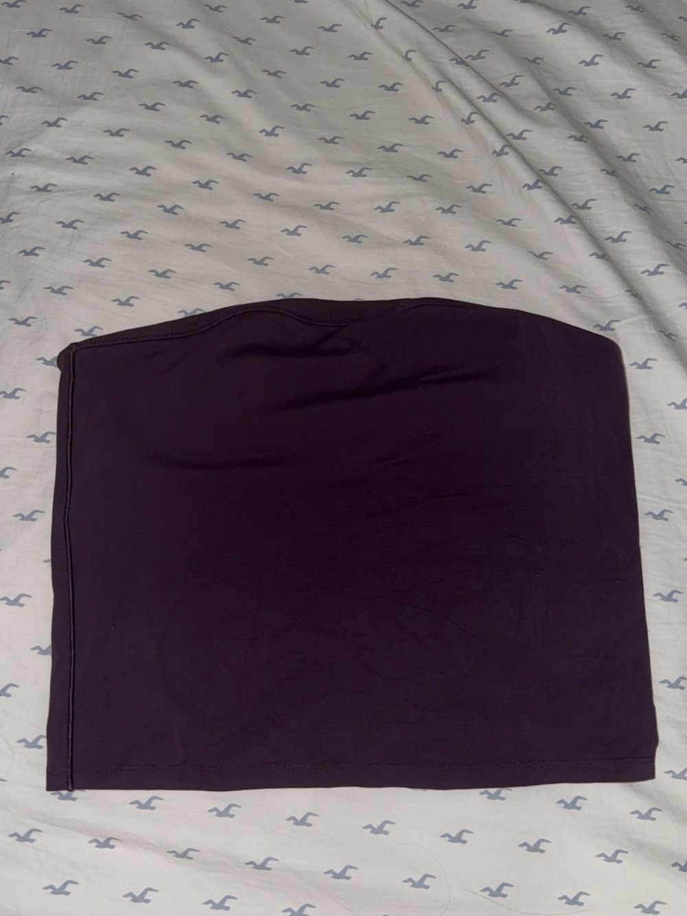 OFFLINE By Aerie Burgundy/plum tube crop top with built in shelf bra never worn